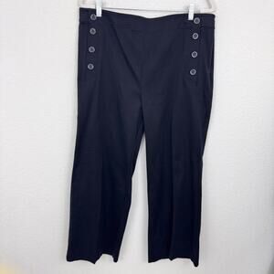 Ann Taylor Womens The Sailor Grace Straight Pant Size 14 Classic Office Black